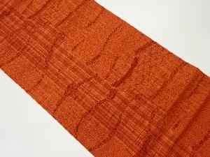 縞に抽象模様織出し名古屋帯